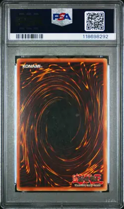 2002 Yu-Gi-Oh! Red-Eyes B. Dragon BPT-005 Secret Rare Reverse Foil Error PSA 6 - Image 2