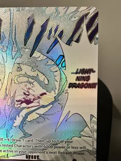 One Piece OP15-077 Lightning Dragon Alt Art Parallel Foil NM/M Pack Fresh - Image 3