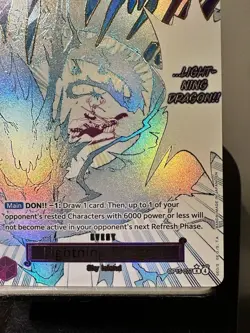 One Piece OP15-077 Lightning Dragon Alt Art Parallel Foil NM/M Pack Fresh - Image 4