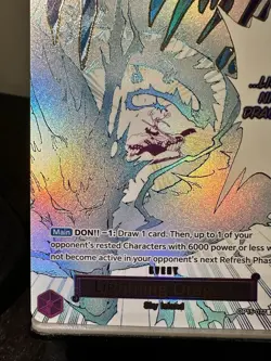 One Piece OP15-077 Lightning Dragon Alt Art Parallel Foil NM/M Pack Fresh - Image 5