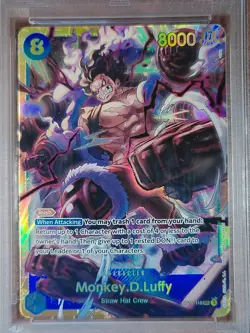 2025 One Piece OP11 Monkey D. Luffy SEC Parallel Alt Art PSA 10 GEM MT - Image 3