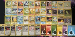 Base Set Pokemon Vintage Card Bundle Job Lot Rare Uncommon and Common WOTC 1999 - Image 1