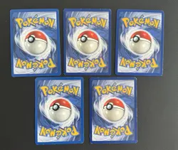 Vintage Pokemon Card Pikachu Bundle x5 Base Set Jungle WOTC 1999 LP MP Mixed Lot - Image 2