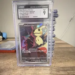 Team Rocket's Mimikyu 205/193 Mega Dream ex Art Rare Holo CGC 9 (Japanese) - Image 1