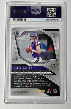 2024 JJ McCarthy Rookie Pink Prizm #400 PSA 10 - Image 2