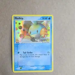 Pokemon Mudkip 50 HP Holo Rare EX Emerald 56/106 Basic Nintendo 2005 Card - Image 1