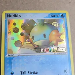 Pokemon Mudkip 50 HP Holo Rare EX Emerald 56/106 Basic Nintendo 2005 Card - Image 2