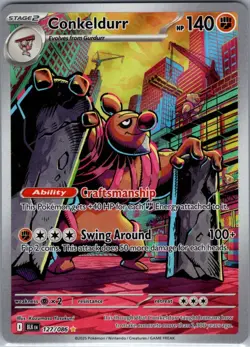 Conkeldurr 127/086 SV: Black Bolt - Pokemon Card - NM - Image 1