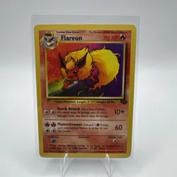 Pokemon TCG Jungle Flareon Card 19/64 Regular Rare Unlimited - Image 1