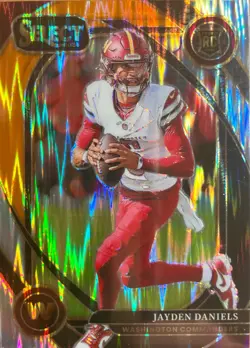 JAYDEN DANIELS ROOKIE (RC) BLACK ORANGE SHOCK - 2024 PRIZM SELECT #217 - Image 1