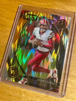 JAYDEN DANIELS ROOKIE (RC) BLACK ORANGE SHOCK - 2024 PRIZM SELECT #217 - Image 2