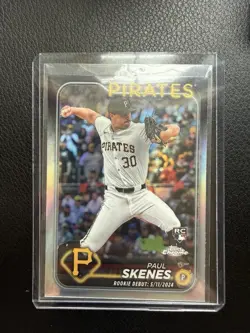 2024 Topps Chrome Update Baseball Paul Skenes RC Rookie Debut Refractor #USC27 - Image 1
