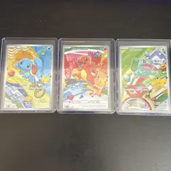 Pokemon First Partner Illustration Kanto Starters Promos Set x 3 Cards NM - Image 1