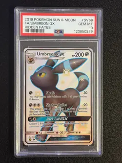 Pokemon Umbreon GX SV69 PSA 10 Hidden Fates - Image 1