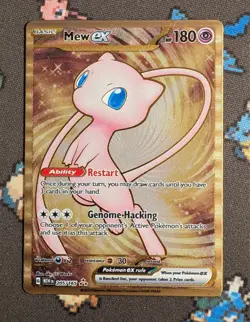 Pokemon TCG Mew EX Metal Gold NM 205/165 Scarlet & Violet 151 Promo Card - Image 1