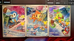 Pokemon TCG First Partner IR Turtwig Chimchar Piplup 30th Anniversary Lot NM - Image 1