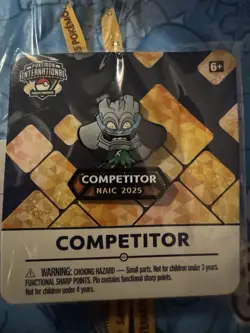 Pokemon 2025 NAIC North America International Championship Competitor Pin Sealed - Image 1