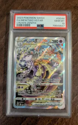 Mewtwo Vstar GG44/GG70 Crown Zenith Pokemon TCG PSA 10 Gem Mint - Image 1