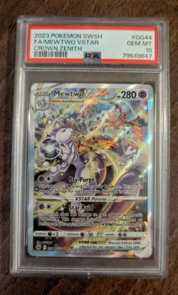 Mewtwo Vstar GG44/GG70 Crown Zenith Pokemon TCG PSA 10 Gem Mint - Image 2