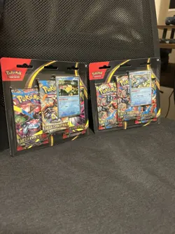 Pokemon TCG: Set of 2 x 2 Mega Evolution 3 Pack Blister Golduck &Psyduck - Image 1