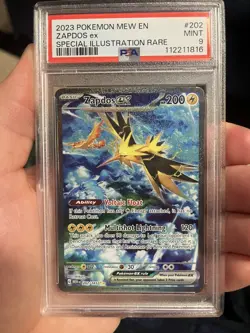 2023 Pokemon MEW EN 151 Zapdos EX Special Illustration Rare #202 PSA 9 MINT - Image 1
