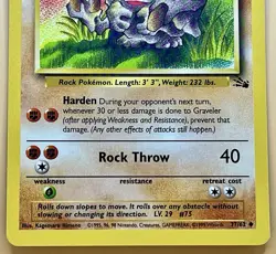 Graveler 37/62 – Fossil (Unlimited) – LP – 1999 Pokemon TCG - Image 3