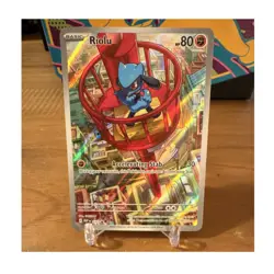 Pokemon Riolu 010 Me Mega Evolution Promo Basic 80 HP Full Art Holo Stab - Image 1