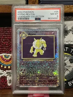 2002 Pokemon Legendary Collection Hypno Reverse Holo 25/110 PSA 8 - Image 1