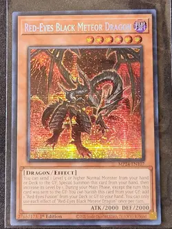 RED-EYES BLACK METEOR DRAGON 2024 YU-GI-OH 25th Prismatic SR 1st Ed. #MP24-EN107 - Image 1