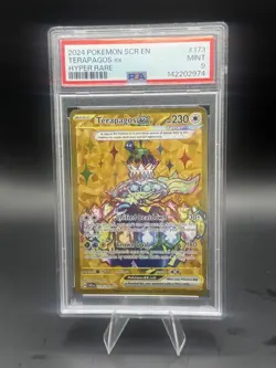 Pokemon TCG Terapagos ex 173/142 Stellar Crown Hyper Rare Gold Holo - PSA 9 MINT - Image 1