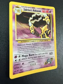 Sabrina's Alakazam 16/132 Pokemon TCG Gym Challenge Unlimited Holo Rare LP/NM - Image 2