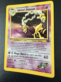 Sabrina's Alakazam 16/132 Pokemon TCG Gym Challenge Unlimited Holo Rare LP/NM - Image 3