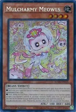 Yugioh! LP Mulcharmy Meowls - SUDA-EN025 - Secret Rare - 1st Edition Lightly Pla - Image 1