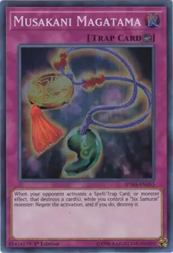 Yugioh! LP Musakani Magatama - SPWA-EN055 - Super Rare - 1st Edition Lightly Pla - Image 1