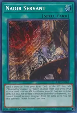 Yugioh! LP Nadir Servant - RA01-EN062 - Secret Rare - 1st Edition Lightly Played - Image 1