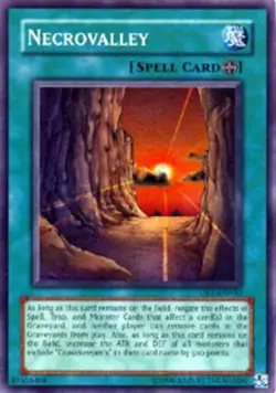 Yugioh! LP Necrovalley - DR1-EN032 - Super Rare - Unlimited Edition Lightly Play - Image 1