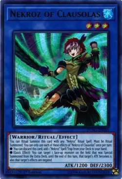 Yugioh! LP Nekroz of Clausolas - DUPO-EN085 - Ultra Rare - 1st Edition Lightly P - Image 1