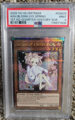 2025 Yugioh Ash Blossom & Joyous Spring Alt Art RA04-EN025 QCSR PSA 9 - Image 1