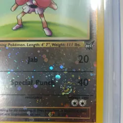 Hitmonchan Best of Game Winner #2 great swirl ! 🔥Reverse Holo Vintage Pokemon - Image 2