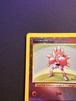 Hitmonchan Reverse Holo Best of Game 2 "WINNER" Stamped 2002 Pokemon TCG #2 - NM - Image 2