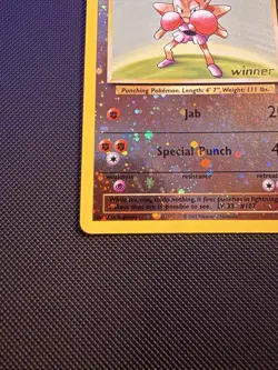 Hitmonchan Reverse Holo Best of Game 2 "WINNER" Stamped 2002 Pokemon TCG #2 - NM - Image 5
