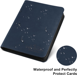 Trading Card Binder 16 Pocket, PU Cover Card Binder for 1000+ Cards, Premium Tr - Image 3