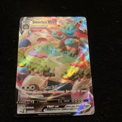 Pokemon TCG Snorlax VMAX Holo Ultra Rare Sword & Shield Base Set 142/202 - Image 1