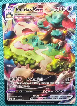 Pokemon TCG Snorlax Vmax Sword & Shield 142/202 Holo Ultra Rare - NM - Image 1
