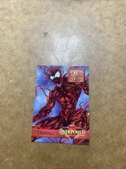 1995 Marvel Overpower Card Game Mission Maximum Carnage Cards Complete Set 1-7 - Image 2