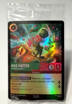 Disney Lorcana Card Mad Hatter D23 Gold Member Gift 2026 - Image 1