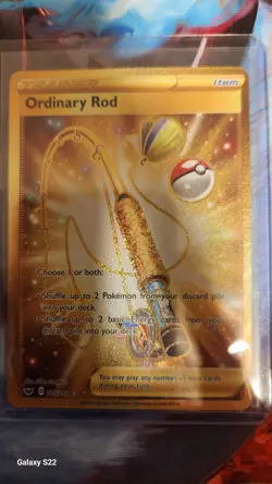Ordinary Rod 215/202 Sword & Shield NM Full Art Gold Secret Rare Pokemon Card - Image 2