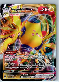 Pokemon Card Regieleki VMAX 058/195 Silver Tempest Ultra Rare Holo - Image 1