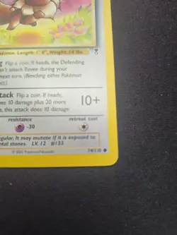 Eevee 74/110 Common WOTC Legendary Collection Pokemon TCG Card - Image 5