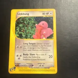 Lickitung 90/147 Aquapolis Non-Holo Pokemon Card TCG LP - Image 1